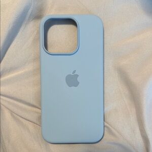 Apple Light Blue Silicone Phone Cover